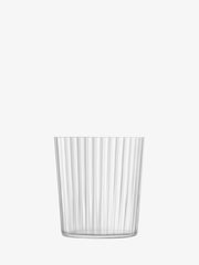 LSA International GIO Line Drinkware Set of 4, 13 oz, with linear textured finish, ideal for versatile use.