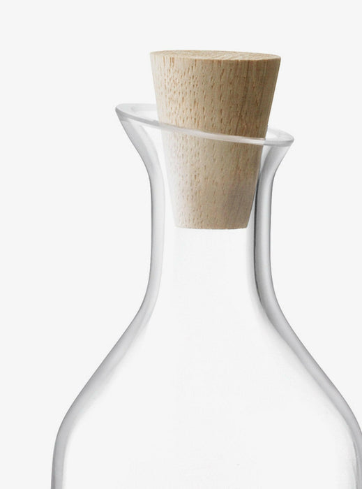 LSA International | Serve Oil + Vinegar Set with Oak Base.