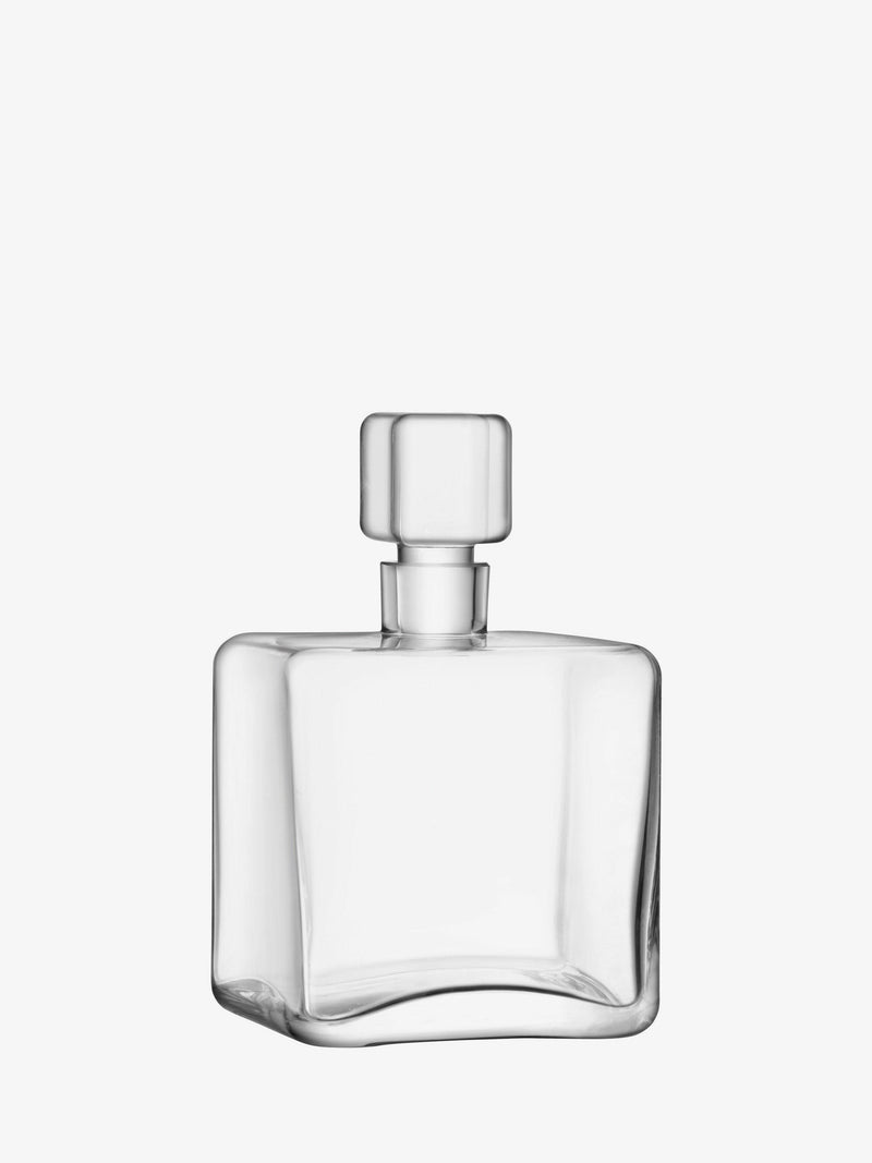 LSA International Cask Whiskey Glasses + Decanter set features a mouth-blown design with geometric shapes, perfect for elevating any whisky enthusiast's experience.