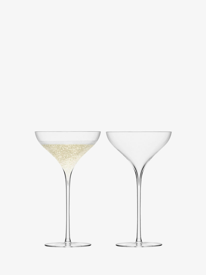 LSA | Savoy Collection - Single Red Wine Glass, showcasing elegant mouth-blown design with deep V-shaped sparkle point, perfect for enhancing sparkling wine or cocktail presentations.