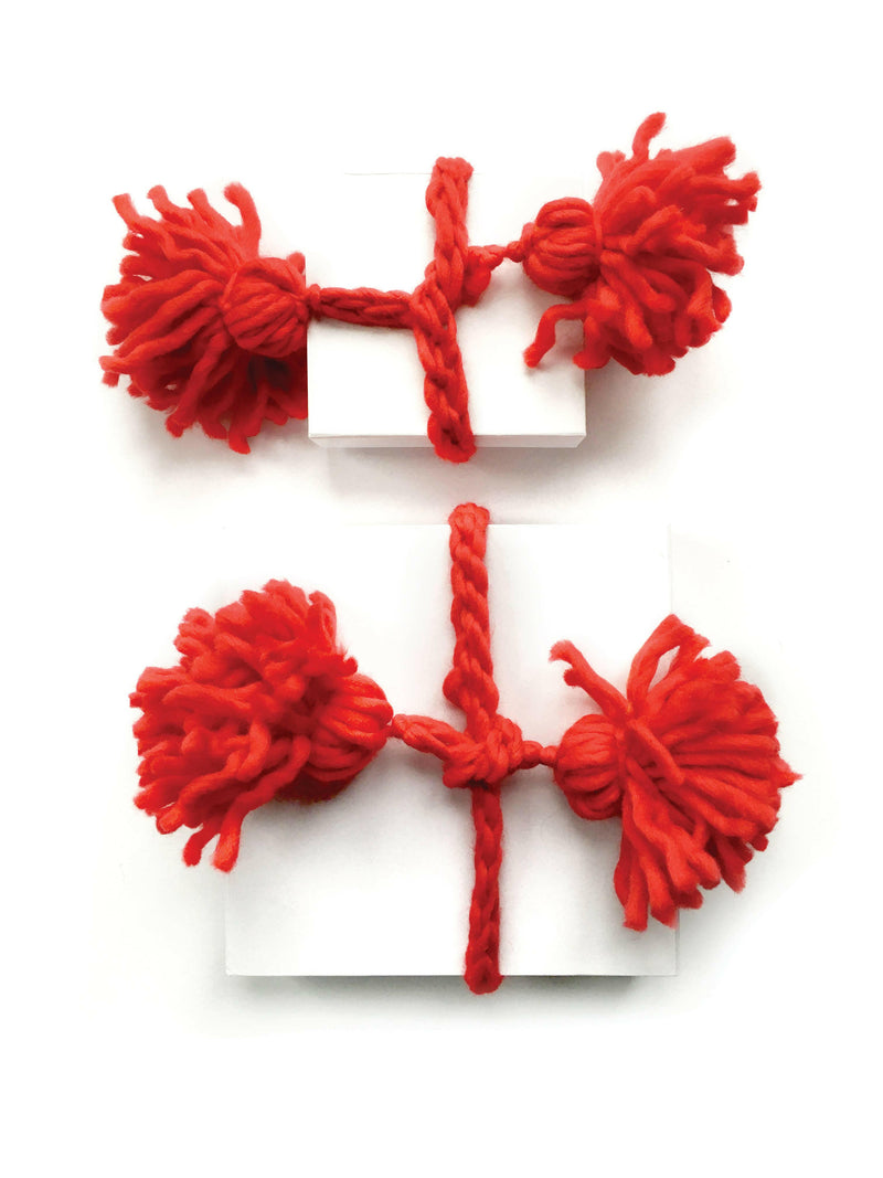 The Paper Curator | Gift Ribbons - Yellow - Large - 36, handcrafted from heavyweight yarn, ideal for adding a special touch to gifts.