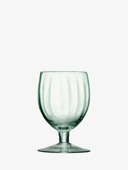 LSA International Mia Wine Glass set of four, featuring short thick stems and fluted bowls, mouth-blown from 100% recycled glass, highlighting elegance and sustainability.