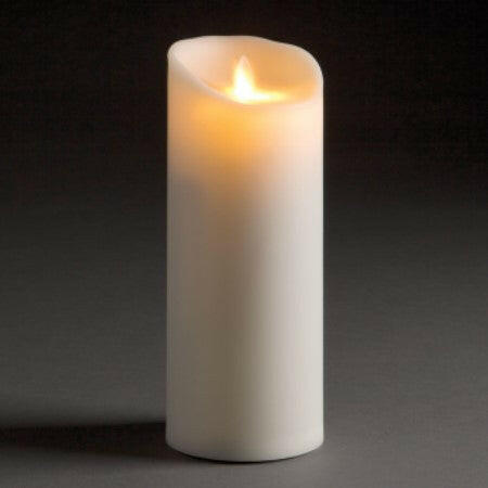Lightli Moving Flame Outdoor Pillars - Large flameless candle with dancing flame effect, perfect for enhancing outdoor spaces with a warm and inviting atmosphere.