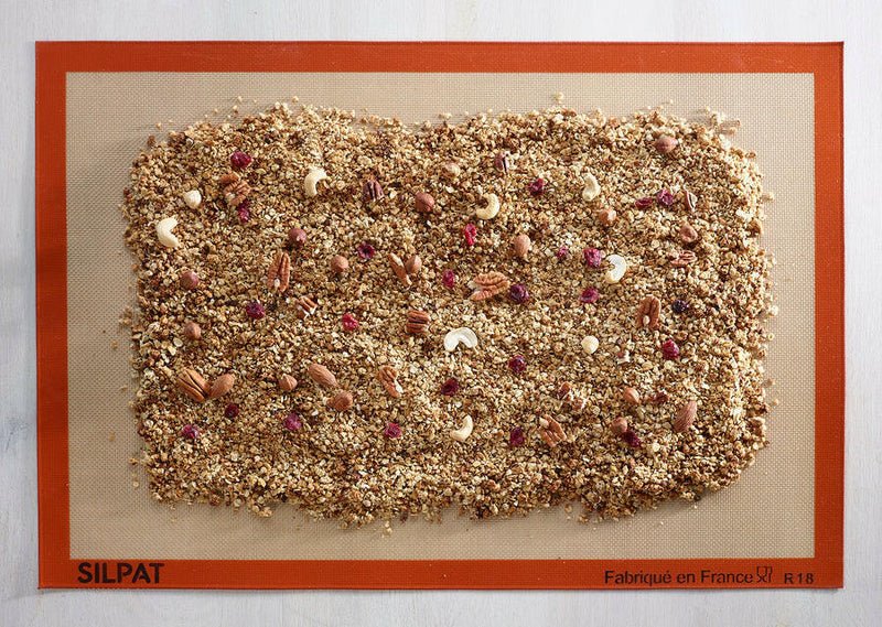 Silpat | Nonstick Baking Mats, available in various sizes, made from silicone with fiberglass mesh, ensuring easy cleanup and no need for oils in baking.