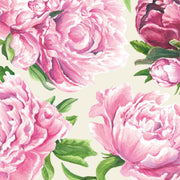 Peony Cocktail Napkins from Hester & Cook's Peony Paper Collection, featuring painted pink peonies, perfect for enhancing a bridal brunch or garden party setting.