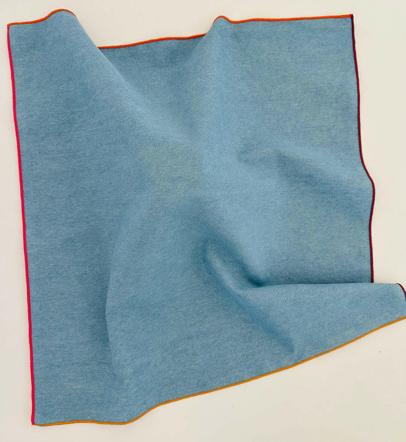 Tisch New York | Chambray Napkins with Pink Hem (Set of 4).