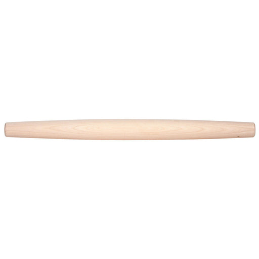 J.K. Adams French Tapered Rolling Pin - 20 1/2 x 1 3/4 Inches, AC Logo Engraved, crafted from textured North American hardwood, ideal for precise dough rolling.