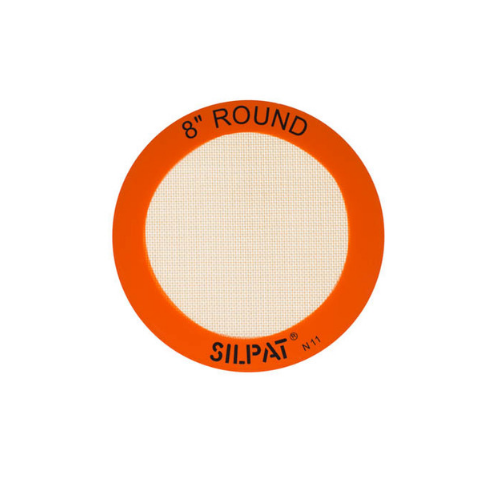 Silpat | Round Baking Mat - 8, ideal for pastries and biscuits, features a non-stick silicone surface with fiberglass, suitable for 8 pans. FDA and NSF certified.