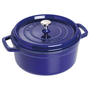 Staub | Round Cocottes - 9 qt - Lilac: A versatile cast iron pot with self-basting lid, ideal for slow-cooking and perfect for kitchen-to-table presentation.