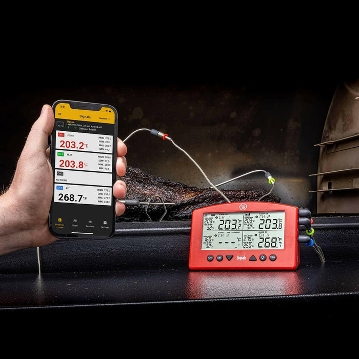 ThermoWorks | Signals BBQ Alarm Thermometer with WiFi & Bluetooth.