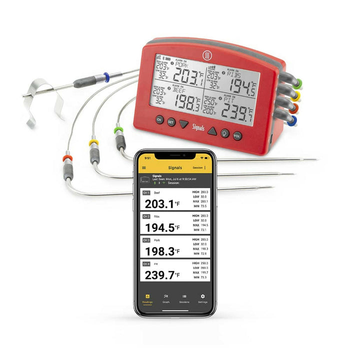 ThermoWorks | Signals BBQ Alarm Thermometer with WiFi & Bluetooth.