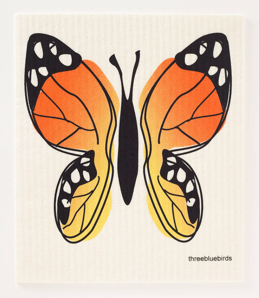 Three Bluebirds Swedish Dishcloths featuring whimsical prints, designed for durability and style, ideal for sustainable kitchen cleaning, reflecting Athens Cooks' commitment to quality kitchen tools.