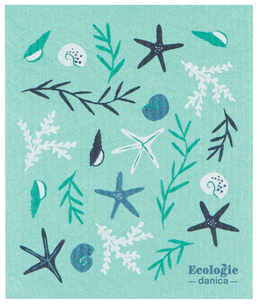 Ecologie | Swedish Sponge Cloths - Weekend Forecast, 6.5 x 8 inches, eco-friendly, absorbent, ideal for replacing paper towels, perfect for sustainable kitchen cleaning.