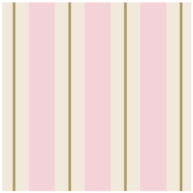 Hester & Cook Valentine's Collection - Pink & Gold Awning Stripe Runner, elegantly complements table settings for romantic or festive gatherings.