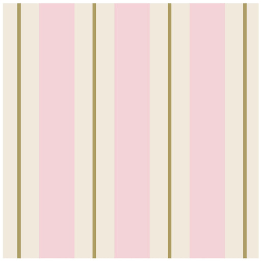 Hester & Cook Valentine's Collection - Pink & Gold Awning Stripe Runner, elegantly complements table settings for romantic or festive gatherings.
