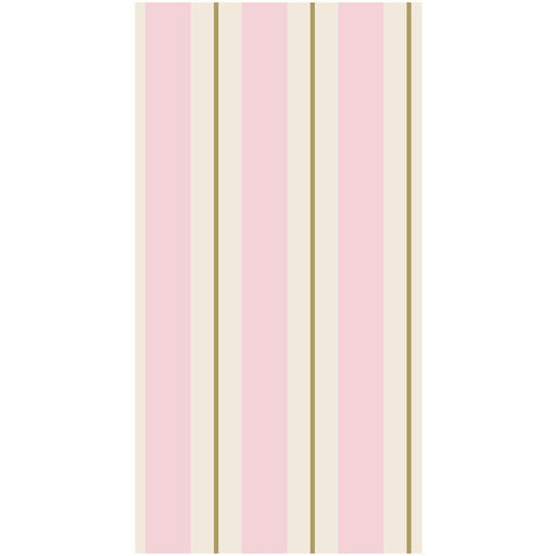 Hester & Cook Valentine's Collection - Pink & Gold Awning Stripe Runner displayed on a table, setting a festive mood for intimate dinners or lively gatherings.