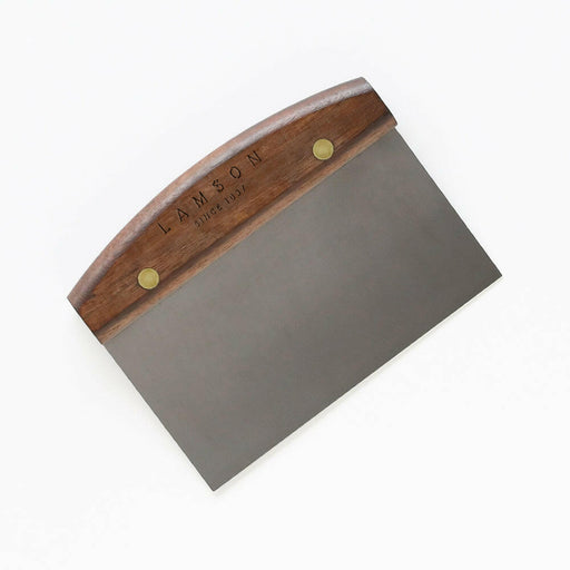 Lamson Dough (Bench) Scraper with Walnut Handle, 3 x 6, ideal for lifting dough and scraping surfaces, a versatile tool for any kitchen.
