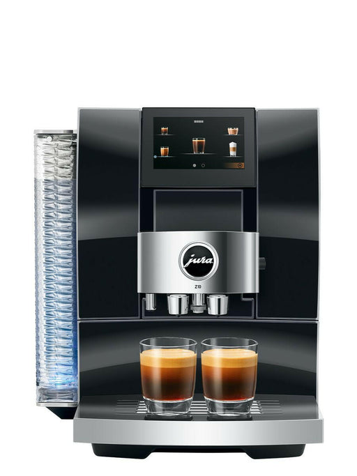 Jura Z10 - Fully Automatic Espresso + Coffee Machine in Diamond White, featuring advanced brewing technology for hot and cold specialties, ideal for coffee enthusiasts.