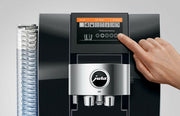 Jura Z10 espresso and coffee machine, showcasing Swiss engineering with automatic grind adjustment and cold brew capabilities, perfect for coffee enthusiasts seeking precision and convenience.