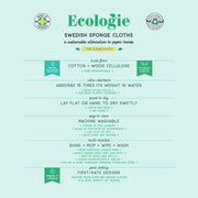 Ecologie | Swedish Sponge Cloths - Weekend Forecast, designed to handle wet messes; eco-friendly, absorbent, and quick-drying, perfect for sustainable kitchen use.