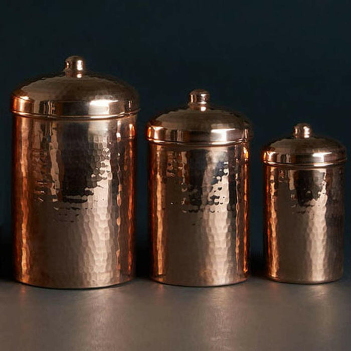 Sertodo | Copper Kitchen Canisters (Set of 3).