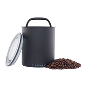 Planetary Design | Airscape | Classic and Kilo Stainless Steel Canisters - Chalk - Matte White - Large, featuring a clear lid and stainless steel body for preserving freshness.