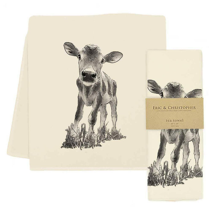 Eric and Christopher | Baby Cow (Cowboy) Tea Towel.