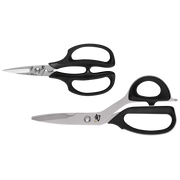 Shun Kitchen Herb Shears, 7.5 inches, featuring stainless-steel blades and black ergonomic handles for precise herb cutting. Ideal for kitchen enthusiasts seeking quality tools.