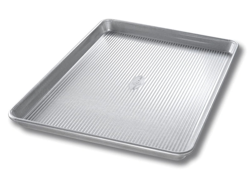 USA Pan | Sheet Pans - Half Sheet Pan designed for toaster ovens, featuring Americoat® nonstick silicone and a fluted design for enhanced baking performance.