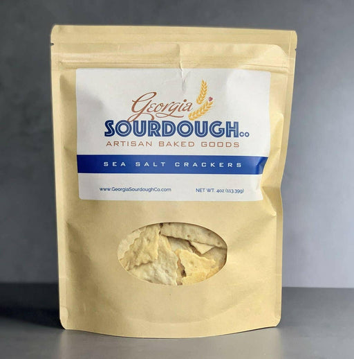 Georgia Sourdough Co. Crackers - Cheese, featuring a blend of cheddar, Parmesan, and mozzarella, perfect for snacking or pairing with cheeses and dips.