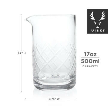 Viski | Professional Lead Free Crystal Mixing Glass.